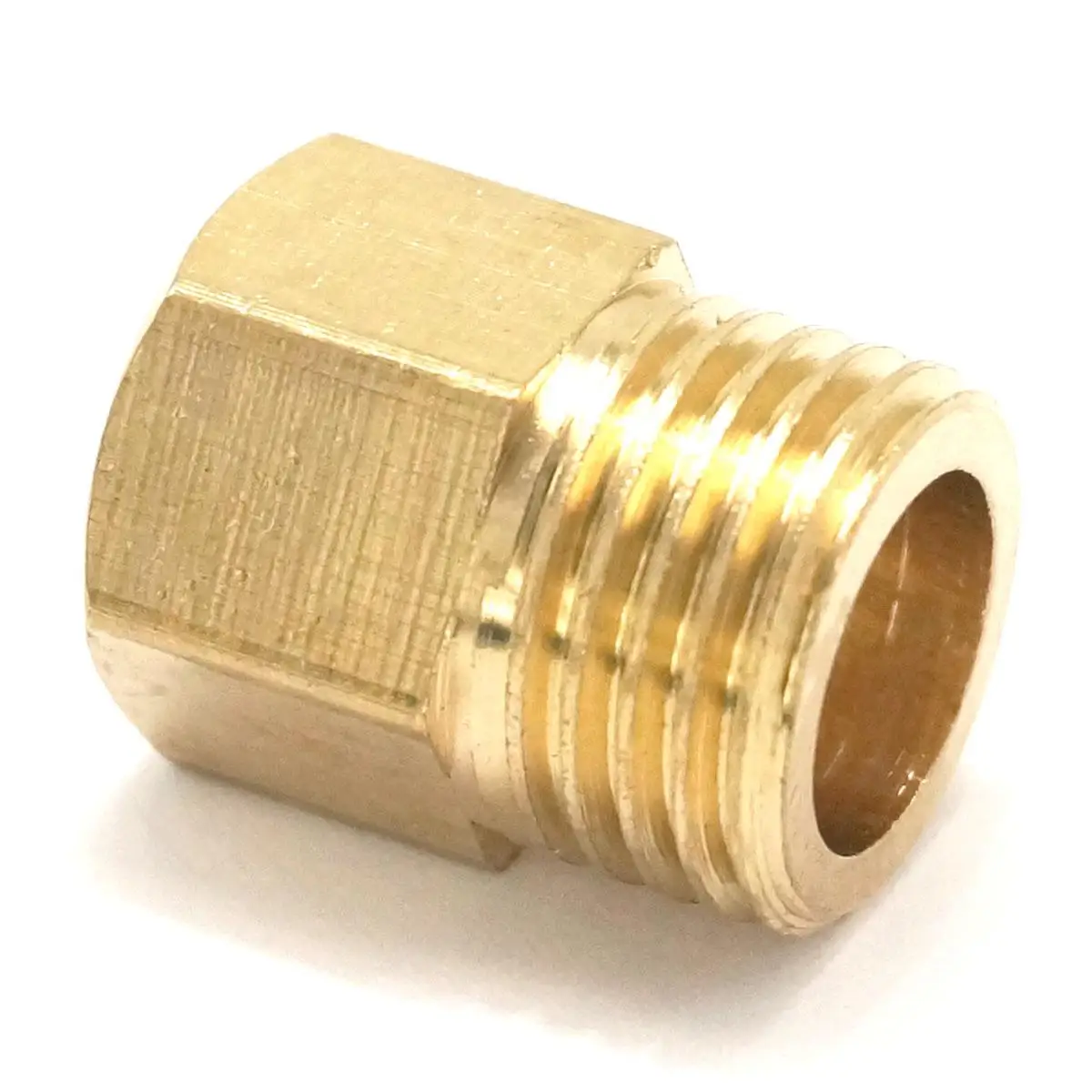 2PCS Brass Reducer Hex Head M8x1mm Female to 1/4&quot BSP Male Reducing Bush Adapter Fitting for Pressure Gauge | Обустройство дома