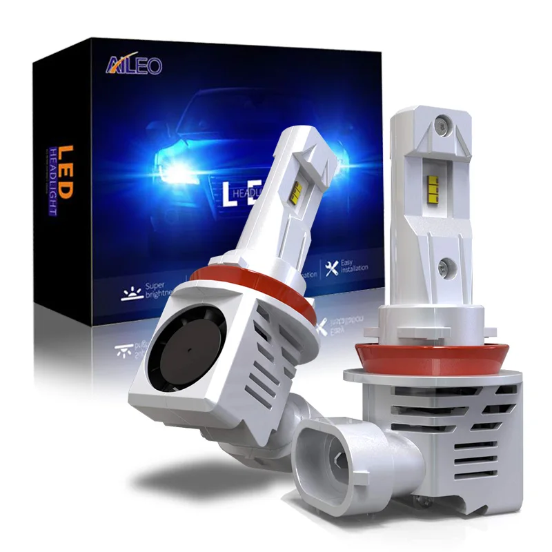 

Лампа для автомобильных фар AILEO H11 LED H8 H9 H16(jp) HB3 HB4 9005 9006 12000 люмен Plug-N-Play сверхъяркая 6000K ZES Chips 12 в 24 В