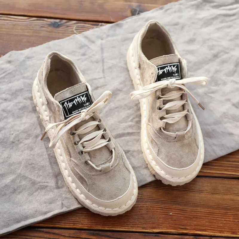 

Literary Retro Flat Shoes Mori Girl Soft Bottom Comfort Student Casual Shoes Handmade Soft Bottom Single Shoes Spring Fall Flats