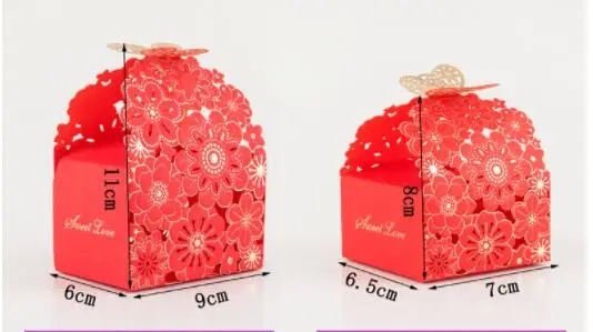 100 шт./компл. коробка для сувениров с лазерной резкой в виде бабочки от AliExpress WW