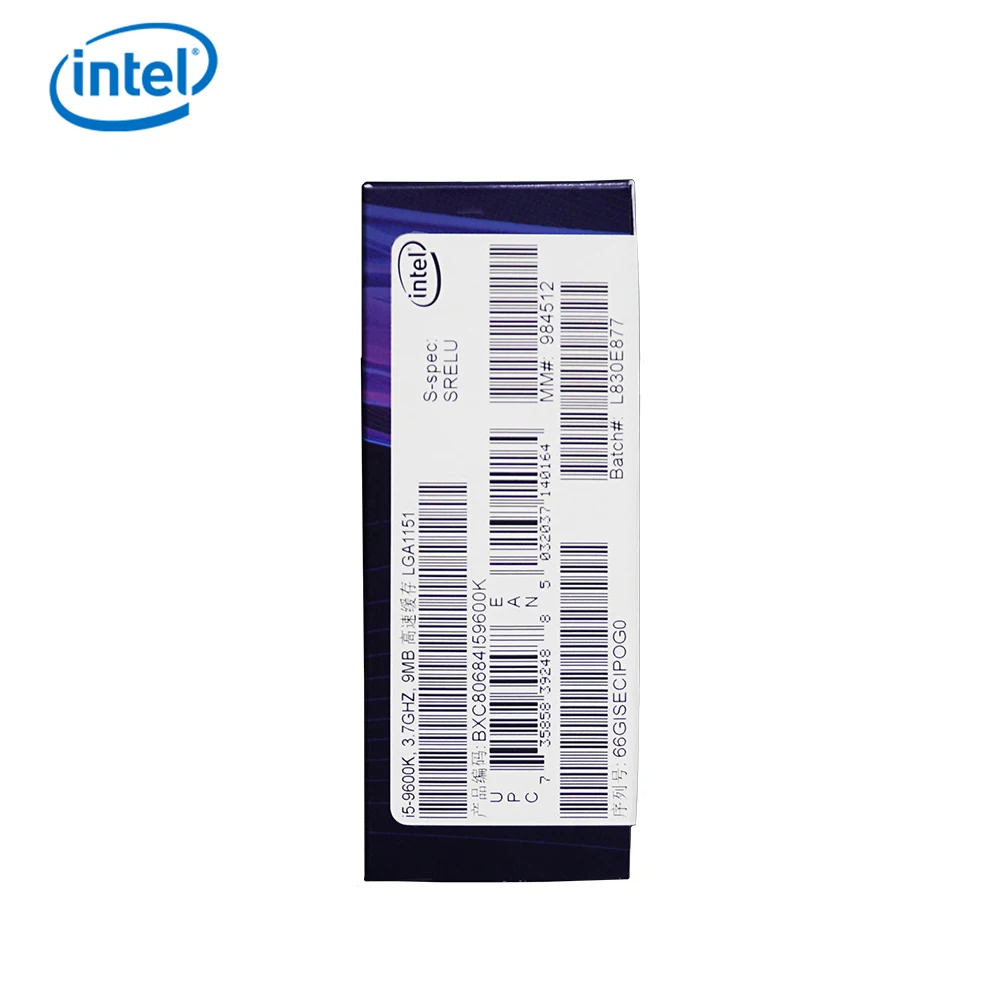 Intel Core i5-9600K настольный процессор 6 ядер до 3 7 ГГц Turbo разблокированный LGA1151 300 серия