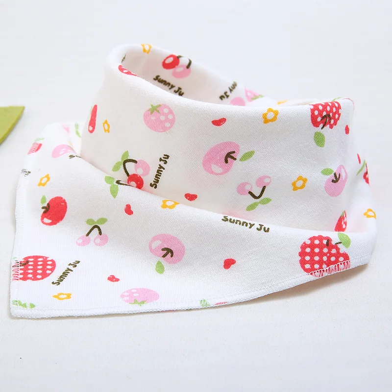 

100% cotton Baby bibs High quality triangle double layers baberos Cartoon Character Animal Print baby bandana bibs dribble bibs