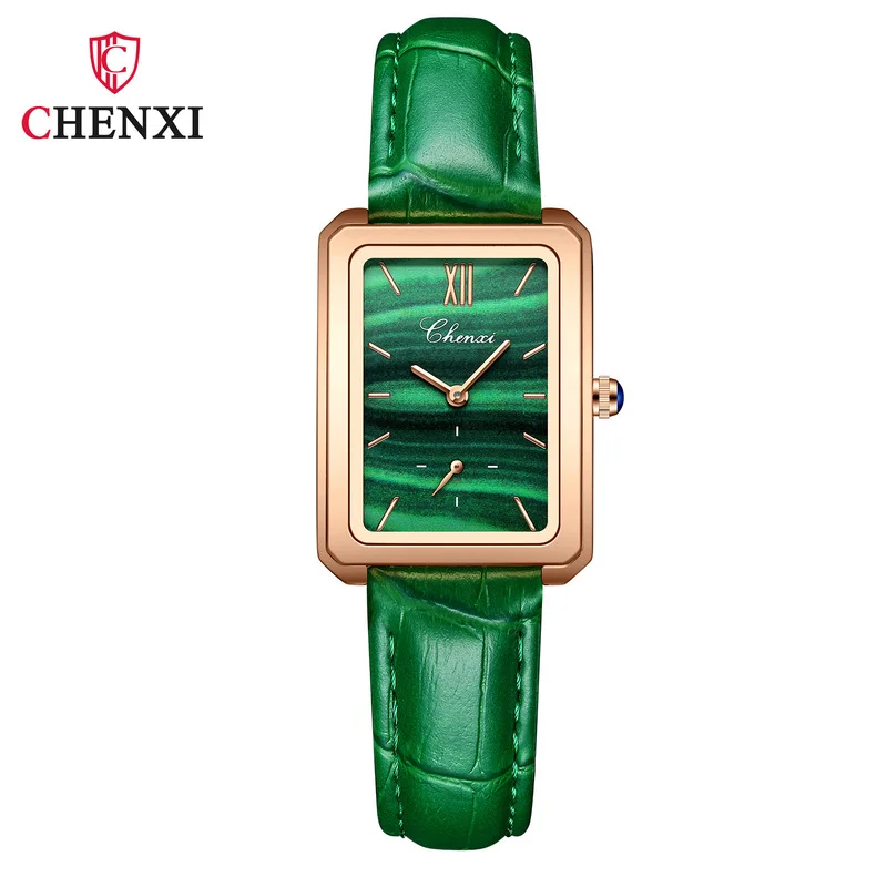 

CHENXI Square Watch Ladies Leather Belt Ultra-thin Waterproof Fashion Simple Three-needle Cuboidal Quartz Watch WA182
