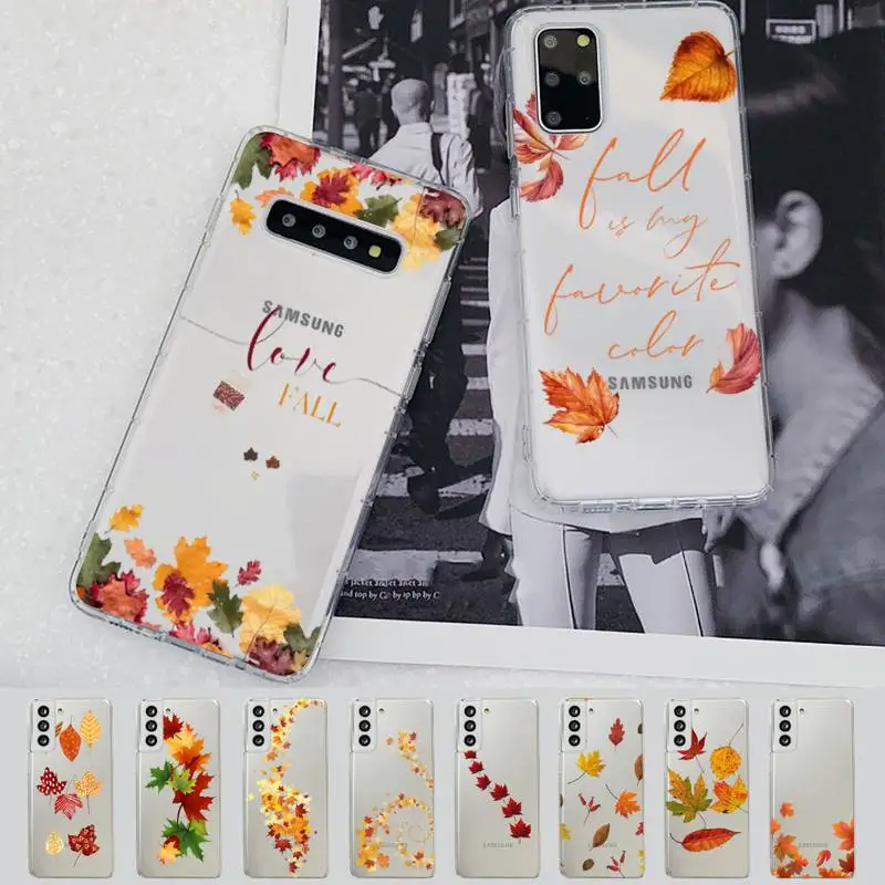 

Autumn Falling Leaves Maples Phone Case For Samsung A 10 20 30 50s 70 51 52 71 4g 12 31 21 31 S 20 21 plus Ultra