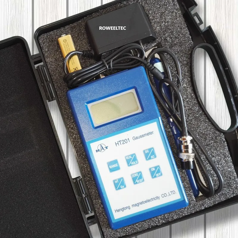 Цифровой магнитный флюс Измеритель постоянного тока 2000mT HT201 высокого качества
