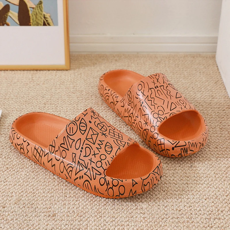 Шлепанцы Coslony для мужчин и женщин модные тапочки в ванную комнату на толстом