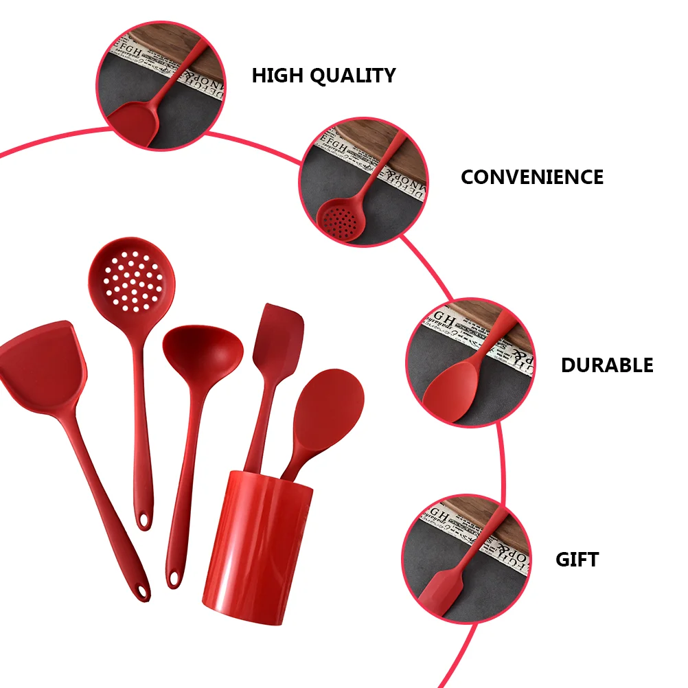 Набор кухонной утвари 6 шт. силиконовые антипригарные кухонные принадлежности