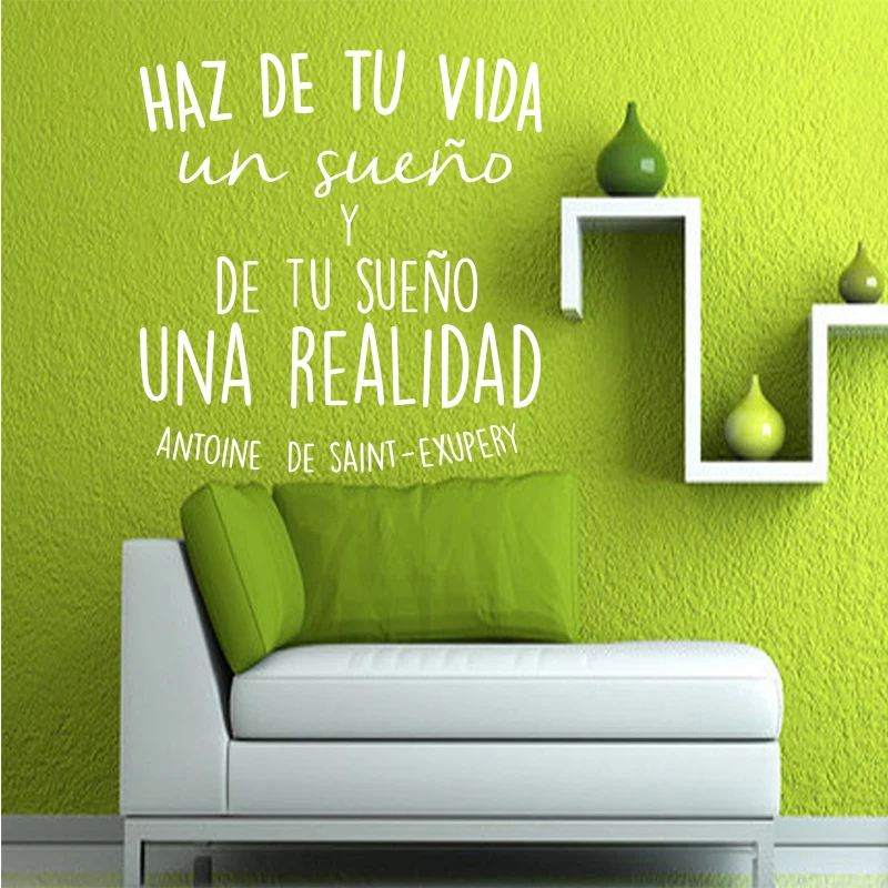 Наклейка с испанскими цитатами сделай жизнь мечта виниловая вырезка съемные