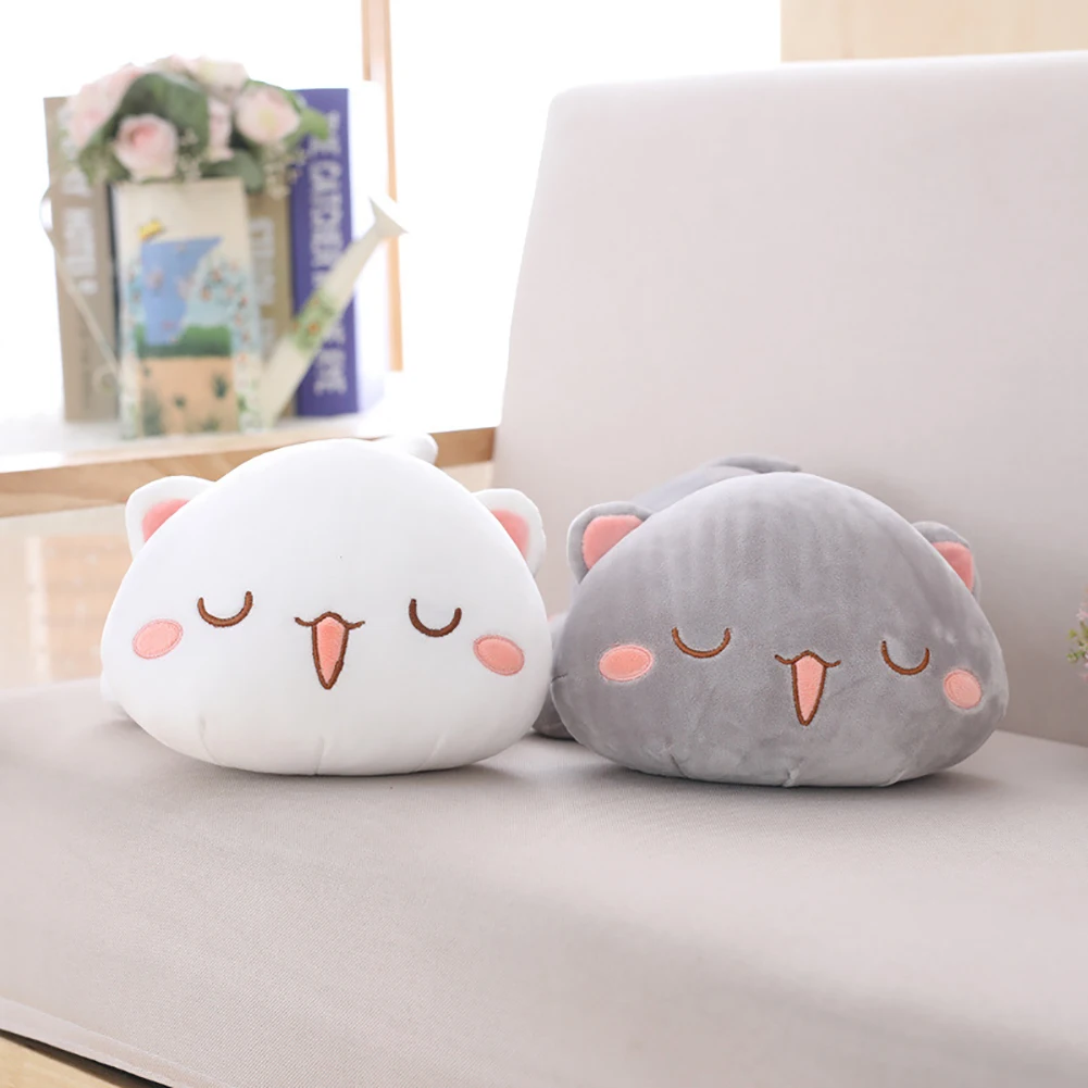 Kawaii Лежащая Кошка Животное Кукла Плюшевая мягкая подушка под спину Подушка детская игрушка подарок мягкая мультяшная Подушка подарок ребенку на Рождество новинка