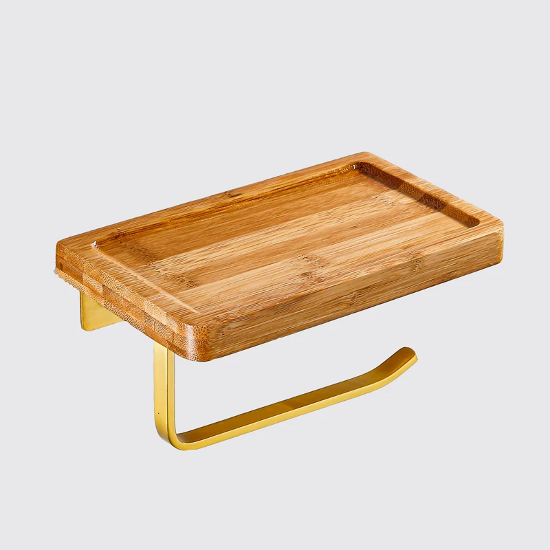 bathroom paper holder bamboo with metal paper shelf toilet phone holder with paper holder wall paper rack free global shipping