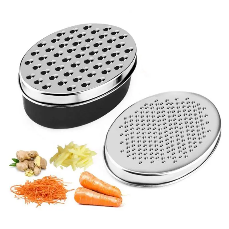 

Cheese Grater, Cheese / Vegetable Chopper With Lid, Stainless Steel