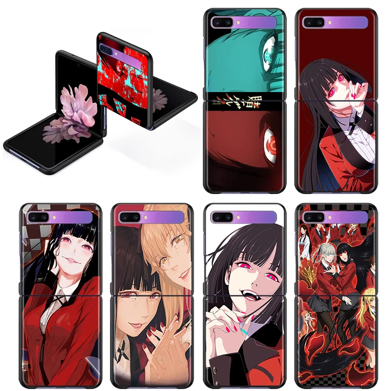 

Animation KAKEGURUI For Samsung Galaxy Z Flip 3 5G Shockproof Hard Shell Black Fashion Mobile Capa Fundas Phone Case