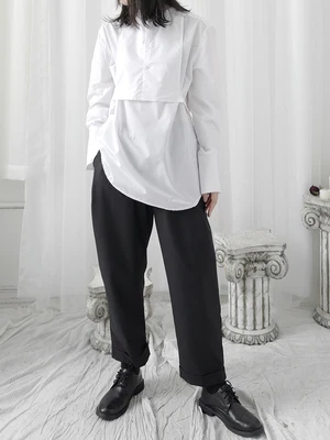 Брюки Yamamoto женские летние тонкие свободные прямые облегающие узкие брюки