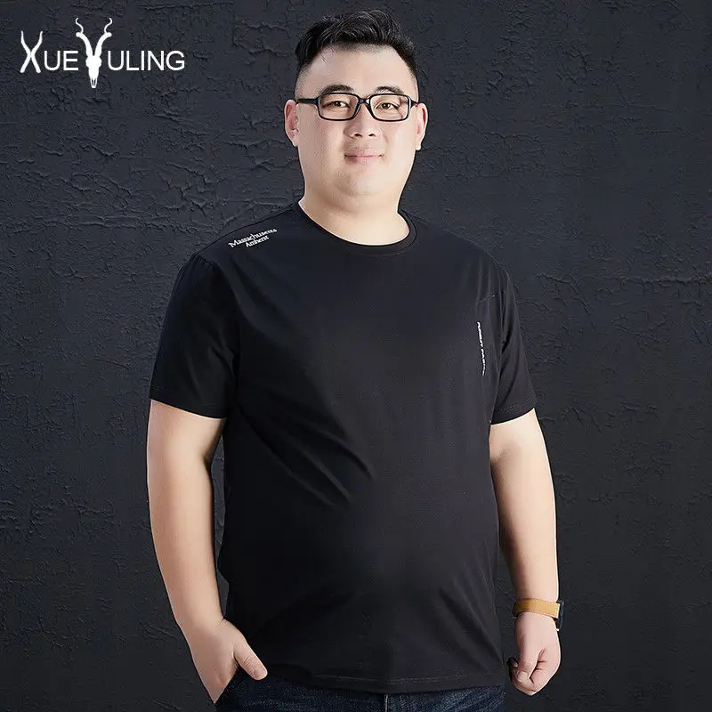 

Футболка мужская с коротким рукавом, модная Свободная рубашка для полных мужчин, большие размеры, весна-лето