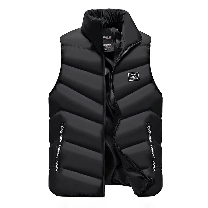 Puffer Vest Men Lightweight Down Homme Winter Warm Bubble Coats Zipper Up Stand Collar Waistcoat Mens Jacket Light | Мужская одежда