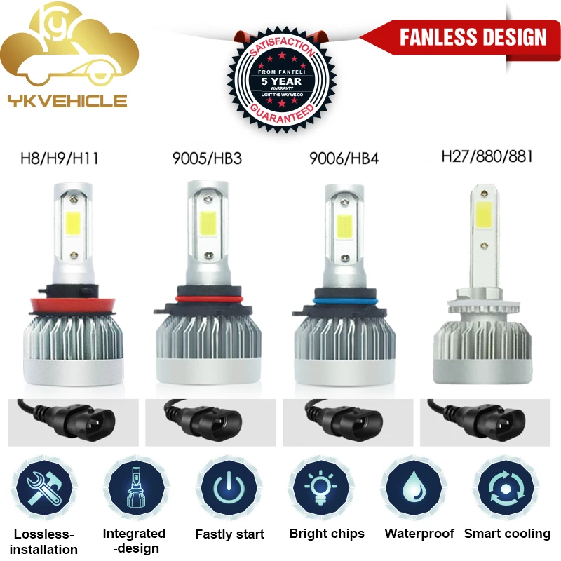 

Суперъярсветильник свет ykтранспортных средств S3 H11 9005 9006 5202 880 6000 для передних фар s 12 В 9005 K, белый светильник H11 9006 5202 880