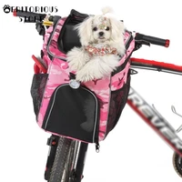 pet foldable travel bike seat pet bicycle backpack bag puppy dog cat small animal for hiking cycling basket accessories