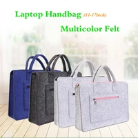wool felt handle laptop bag 12131415 617 inch for macbook pro dell acer notebook fashion solid sleeve computer accessories