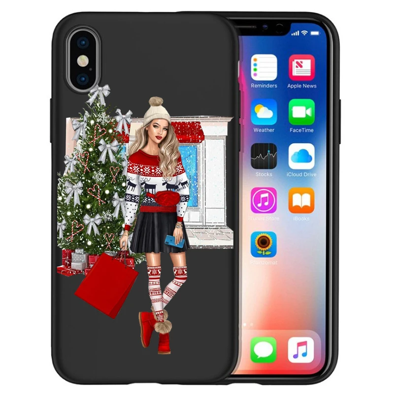 Чехол для iphone 11 Pro Max с рождественской елкой роскошный модный чехол девушек 8 7 X XS XR