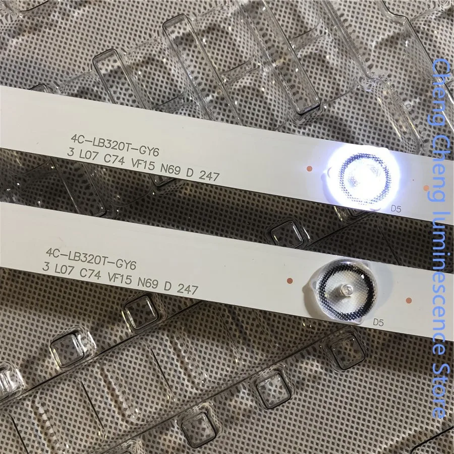 4 шт./лот 32 "ТВ подсветка полосы LE32D99 PB08D554173BL051-005H 4C-LB320T-GY6 6LED 55 5 см 3V 100% новый |