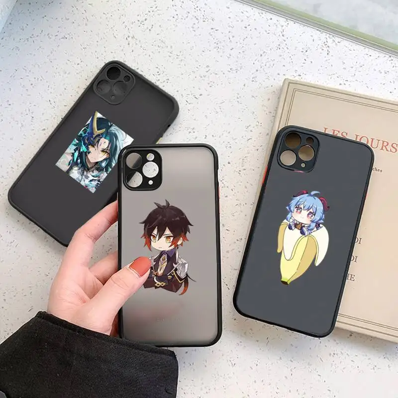 

Hu Tao Genshin Impact Phone Case matte transparent For iphone 7 8 11 12 plus mini x xs xr pro max cover
