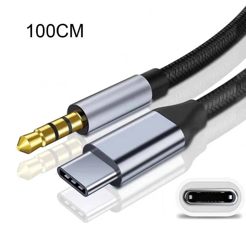 

Headphone Jack USB Type-C to 3.5MM Adapter Braided Nylon Cable DAC Adapter D0UC
