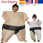 Надувной костюм Sumo, костюмы на Хэллоуин для женщин, детей, карнавал, Рождество, косплей, вечернее платье, наряды, костюмы для полных мужчин, борец