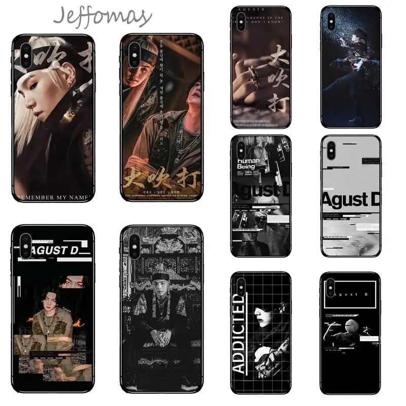 Роскошный Уникальный чехол Agust D suga king для телефона iphone 5 5S SE 5C 6 6S 7 8 plus X XS XR 11 PRO