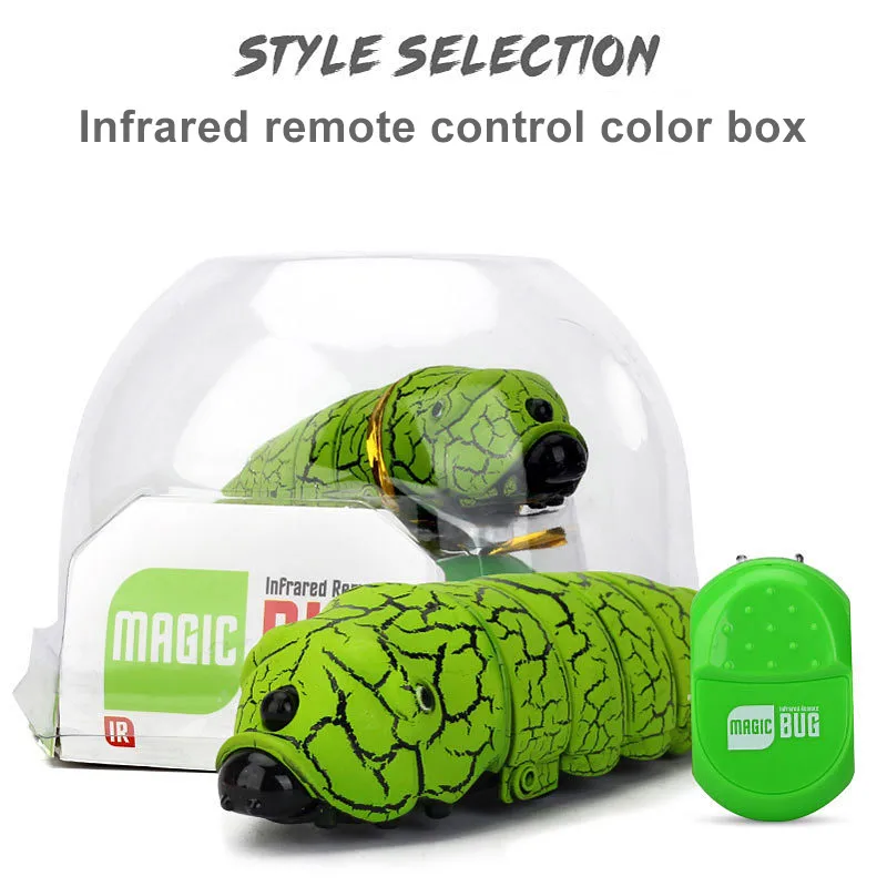 

Mandlin 2021 New Electric Remote Control Caterpillar Tricky Toy Induction Remote Control Crawling Insect RC Animals fidget toys