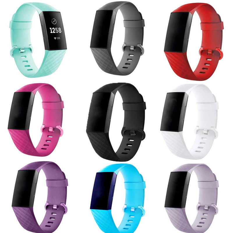 

Replacement Bracelet Bands for Fitbit Charge 3 in a Choice of Colour and Size: One ($12), Two ($15) or Five ($25)