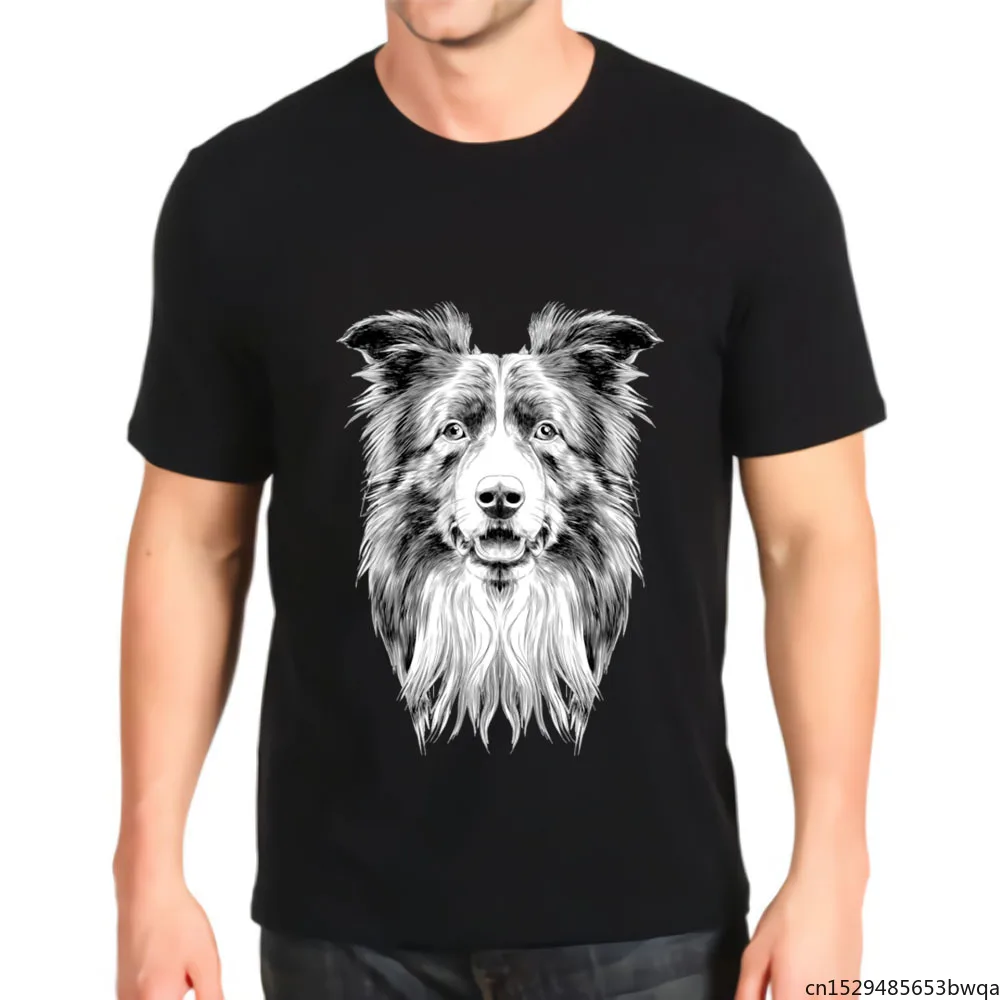 

Graphic Retro Kawaii T Shirt Border Collie Mens Organic Anime Best Seller Top Mens Harajuku T-shirt
