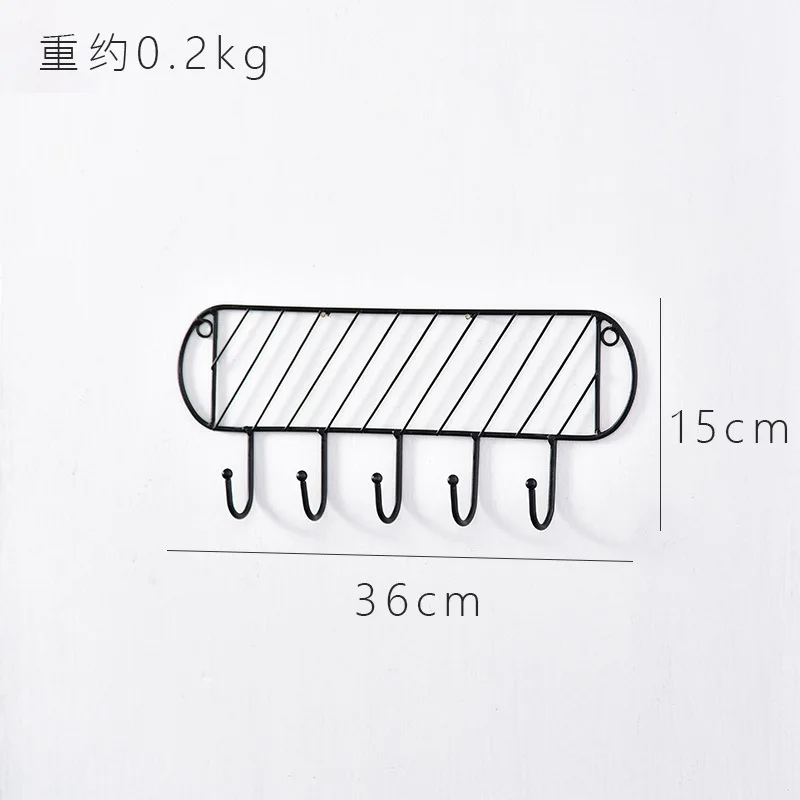 

Nordic porch wall coat and hat storage rack hanging clothes hook key rack wall hanging door decoration creative storage rack