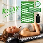 Массажная подушка, массажный коврик для йоги, акупрессурный коврик для снятия стресса, боли в спине, теле, шипы, массажный коврик для йоги с подушкой