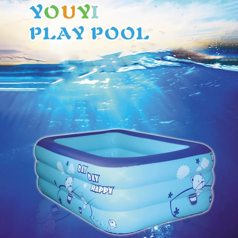 

Inflatable Pool Double People Swimming Pool Outdoor Swimming Pool Baby Bathtub Water Play Gifts For Babies 2 Layers Pool