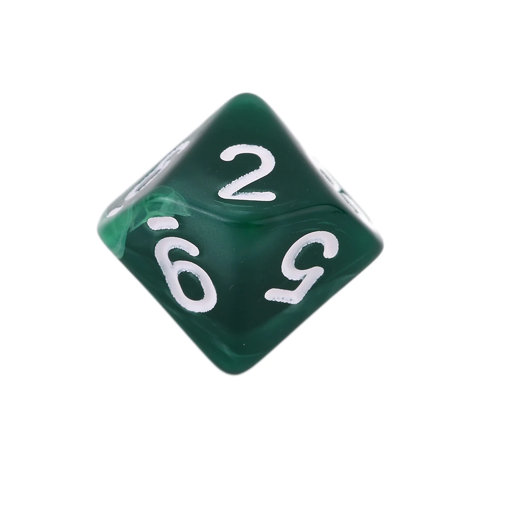 10 шт. красочные акриловые жемчужные драгоценные кубики игрушка трюк десять