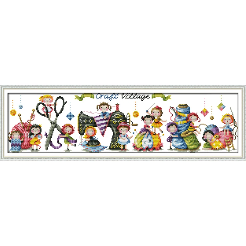 

Everlasting Love Christmas Craft Village Ecological Cotton Chinese Cross Stitch Kits Counted Stamped 11 CT 14 CT Sales Promotion