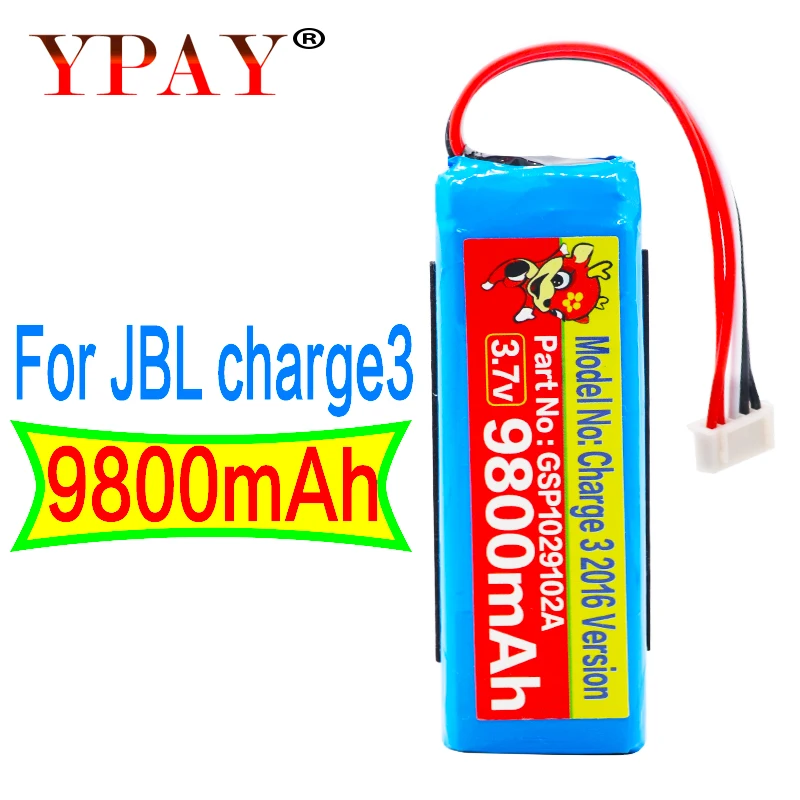 Аккумулятор высокой емкости на 9800 мА · ч для JBL Charge 3 версии 2016 GSP1029102A бесплатная
