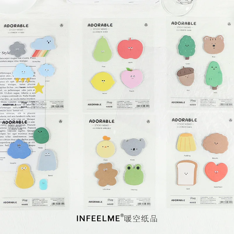 

new Cute Little creature series Sticky Note Portable Memo Decoration Scrapbooking Paper Creative Stationary
