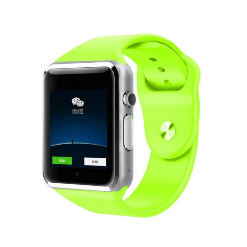 A1 наручные часы Bluetooth Смарт часы спортивные Шагомер с сим-камерой Smartwatch для Android PK IWO 8 DZ09 часы - Цвет: Зеленый