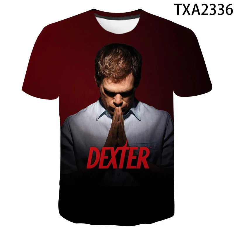 

2020 New Fashion Summer Dexter T-shirt Men Women Children 3D Printed T shirts Tops Boy Girl Kids Summer Short Sleeve Cool Tees