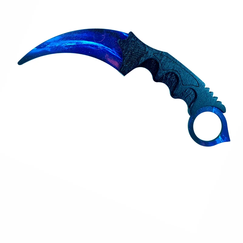 Деревянный нож керамбит Волны сапфир CS GO | Нож кс го (деревянная реплика