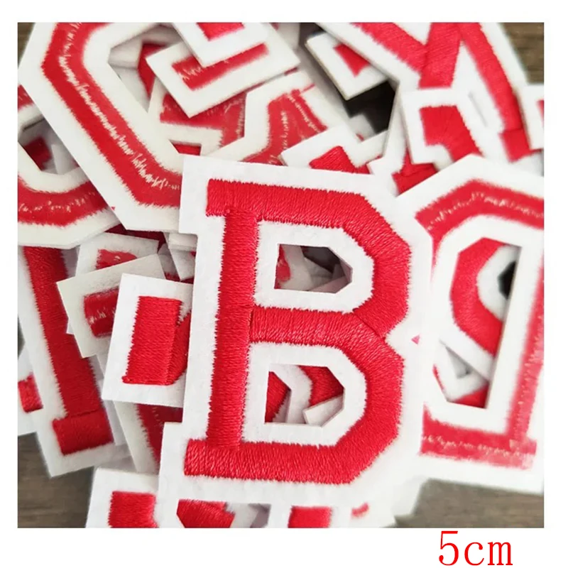 Вышивка английскими буквами красные цветные патчи наклейка с помощью утюга 3D