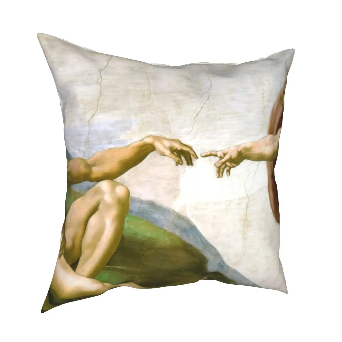 

The Creation Of Adam Pillowcase Cushion Cover Decoration Michelangelo Jesus Christian Throw Pillow Case Cover Home 45*45cm