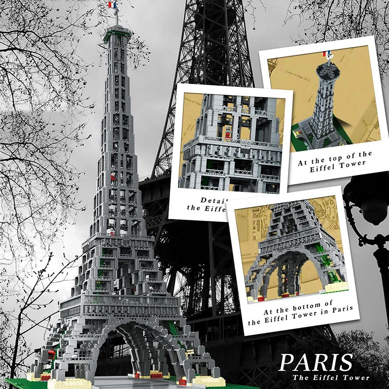

The Eiffel Tower PARIS Architecture 17002 10181 City Street Building Blocks Bricks DIY Toys Birthday Christmas Gifts
