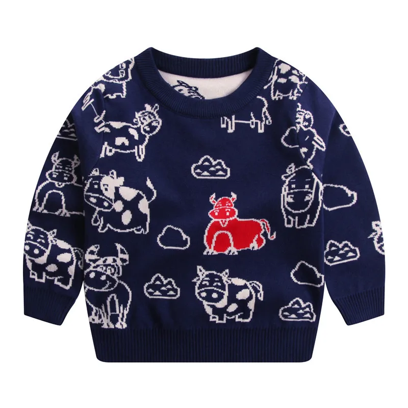

Jumping Meters 2-7T New Arrival Cartoon Animals Baby Sweatshirts Hot Selling Autumn Winter Fashion Streetwear Boys Girls Sweater