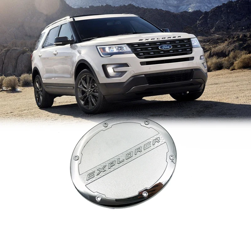 

Car Styling Stickers For NEW Ford Explorer 2016 2017 2018 2019 ABS Chrome Fuel Tank Cover Oil Gas Cap Trim