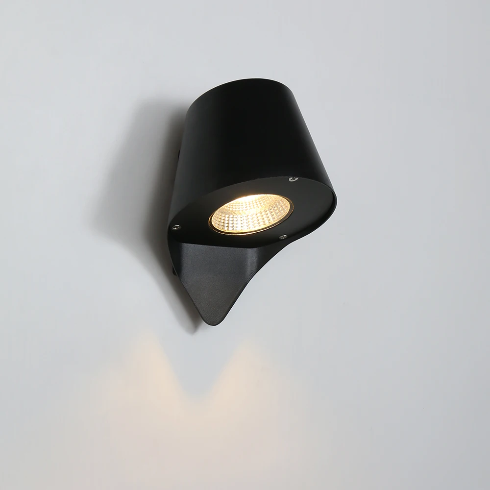 Настенный уличный светодиодный светильник Nodern черное бра из алюминиевого