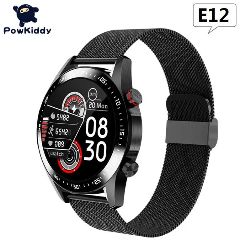 

POWKIDDY E12 Smart Watch Heart Rate Blood Pressure Blood Oxygen Dual Bluetooth Smart Call Play Music L13