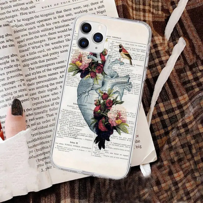 

Hot Heart Of Nature Human Anatomy Doctor Phone Case for iphone 6s 7 8plus xr xs max 11 12 pro max mini funds clear