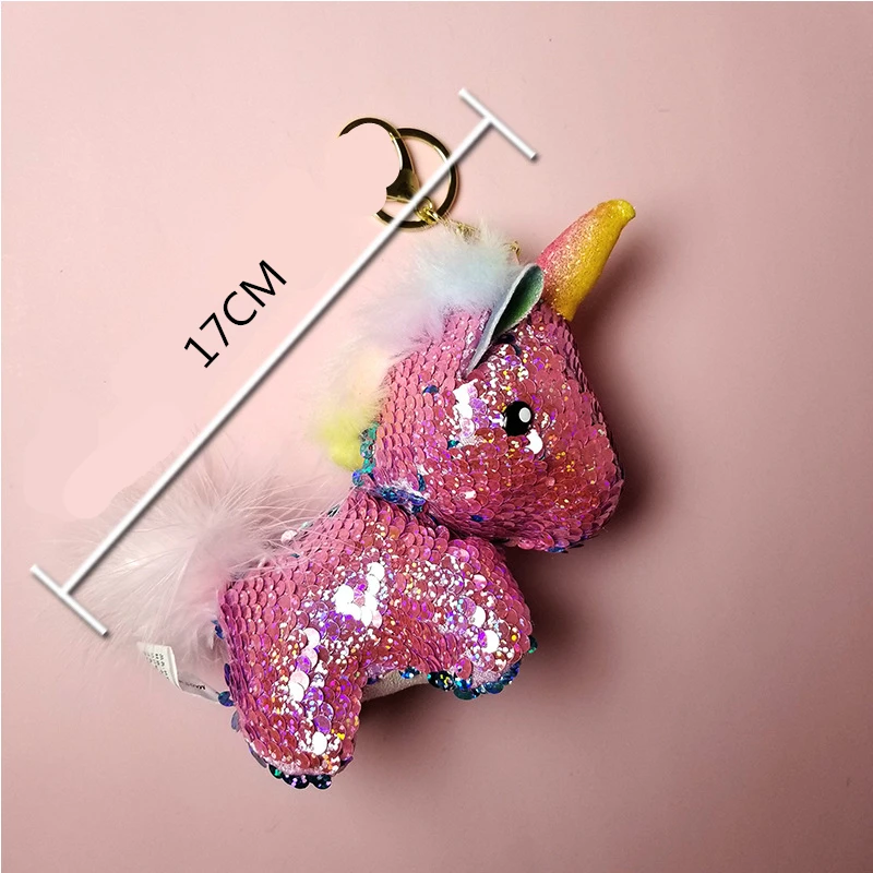 3 цвета блестящий единорог плюшевый милый брелок куклы игрушки для девочек